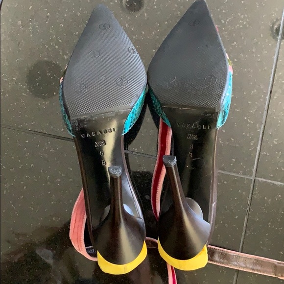 Casadei colorful snake and velvet heels - Picture 4 of 5